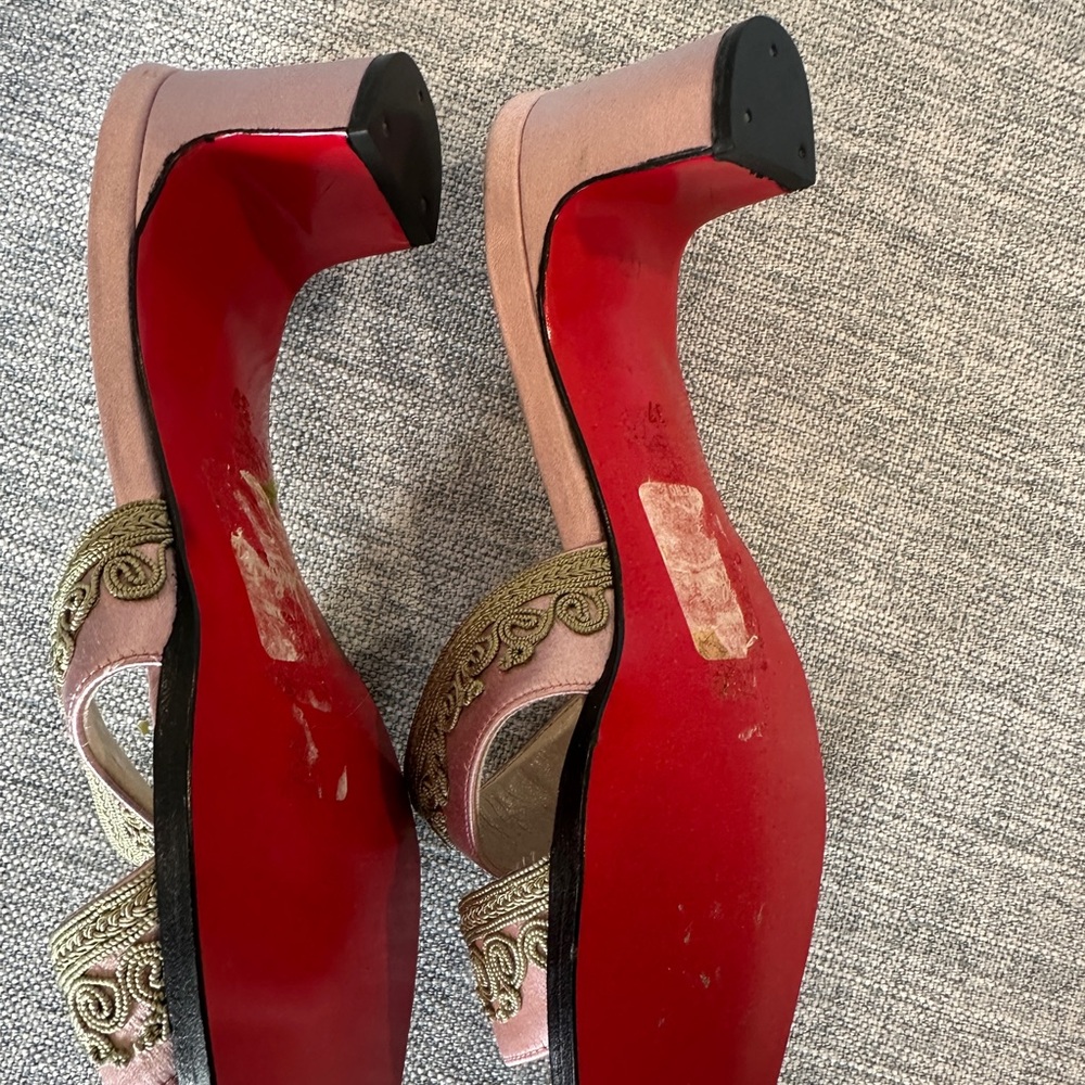 Christian Louboutin Pink Mule Sandal Heels - Picture 4 of 7